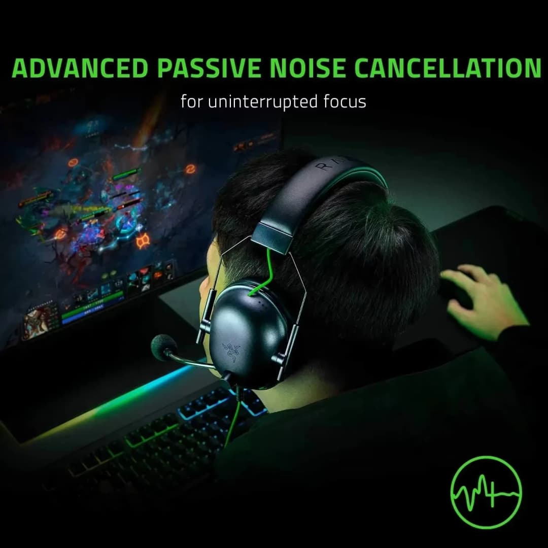Razer BlackShark V2 X Wired Esports Headset Advanced Passive Noise Cancellation, 7.1 Surround Sound, Hyperclear Cardioid Mic - 4