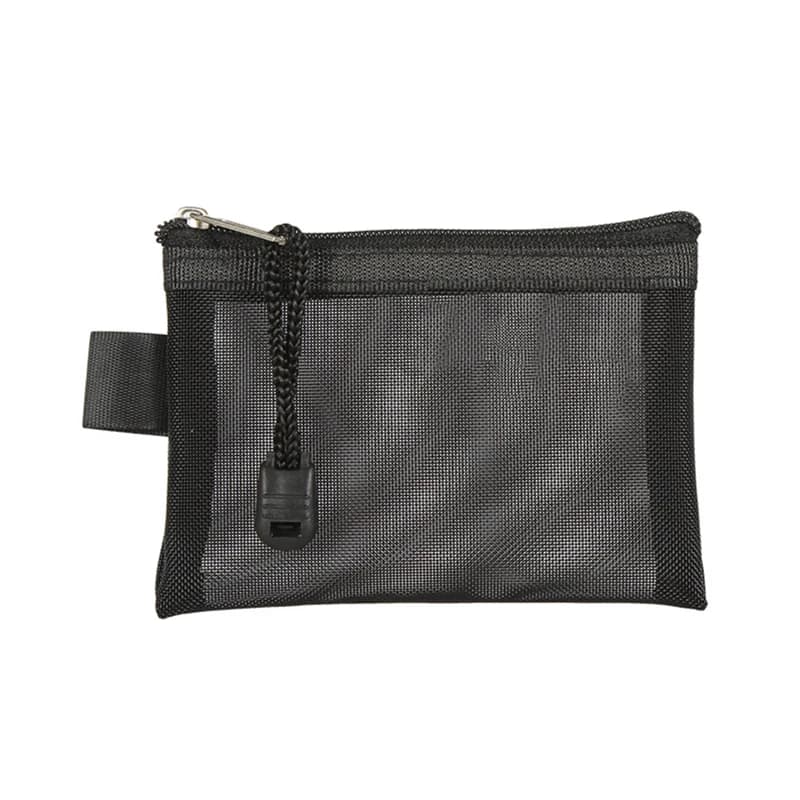 Mini Transparent Mesh ID Card Holder Bank Card Zipper Coin Pocket Travel Portable File Bag Storage Organizer Portable File Bag - 6