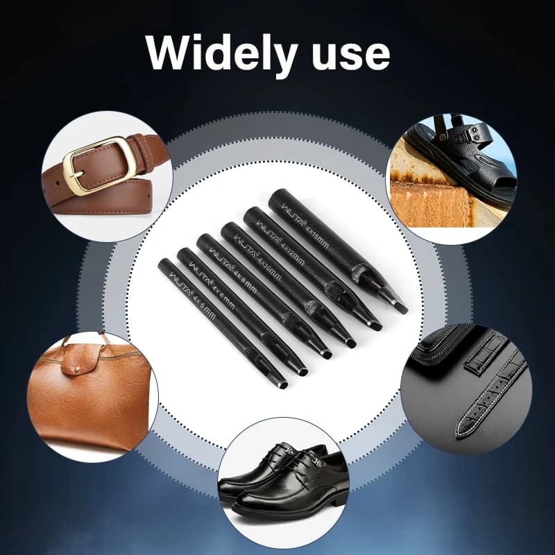 WUTA 1pc Basic Series Leather Oblong Belt Hole Puncher Oval Hole Strap Watch Band Heavy Duty Flat Hollow Punch DIY Craft Tools - 5