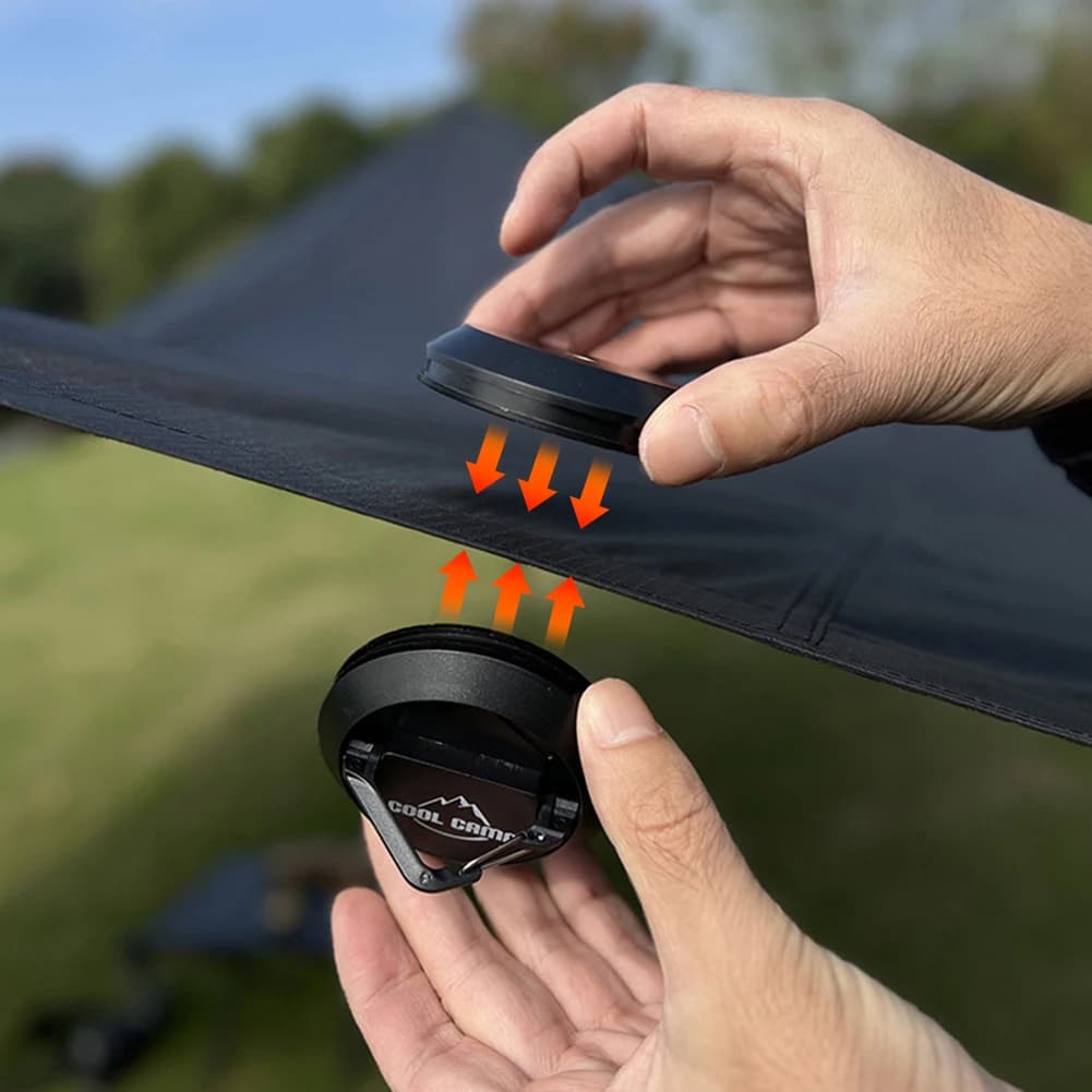 خطاف مغناطيسي قوي للخيمة مصباح تخييم محمول مشبك تعليق مغناطيسي حامل مشبك مغناطيسي لمظلة التخييم في الهواء الطلق - 5