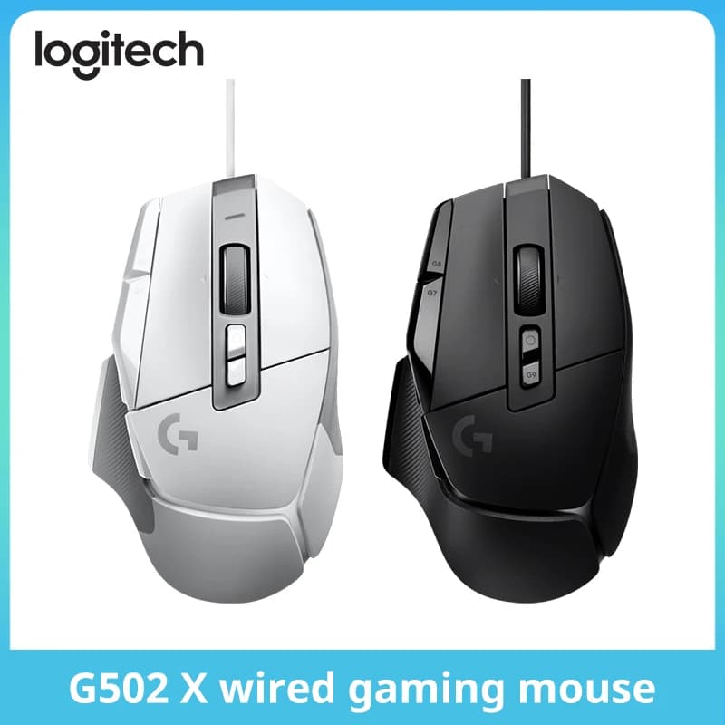 فأرة الألعاب السلكية Logitech G502 X بمستشعر Hero 25K ودقة 25600 DPI وتقنية Lightforce هجين بصري-ميكانيكي، إصدار الألعاب الإلكترونية