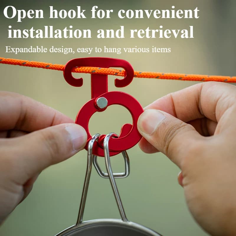 Camping Hiking Tent Adjustable Wind Rope Buckle Aluminium Alloy Camping Equipment Outdoor Tents Accessory - 5