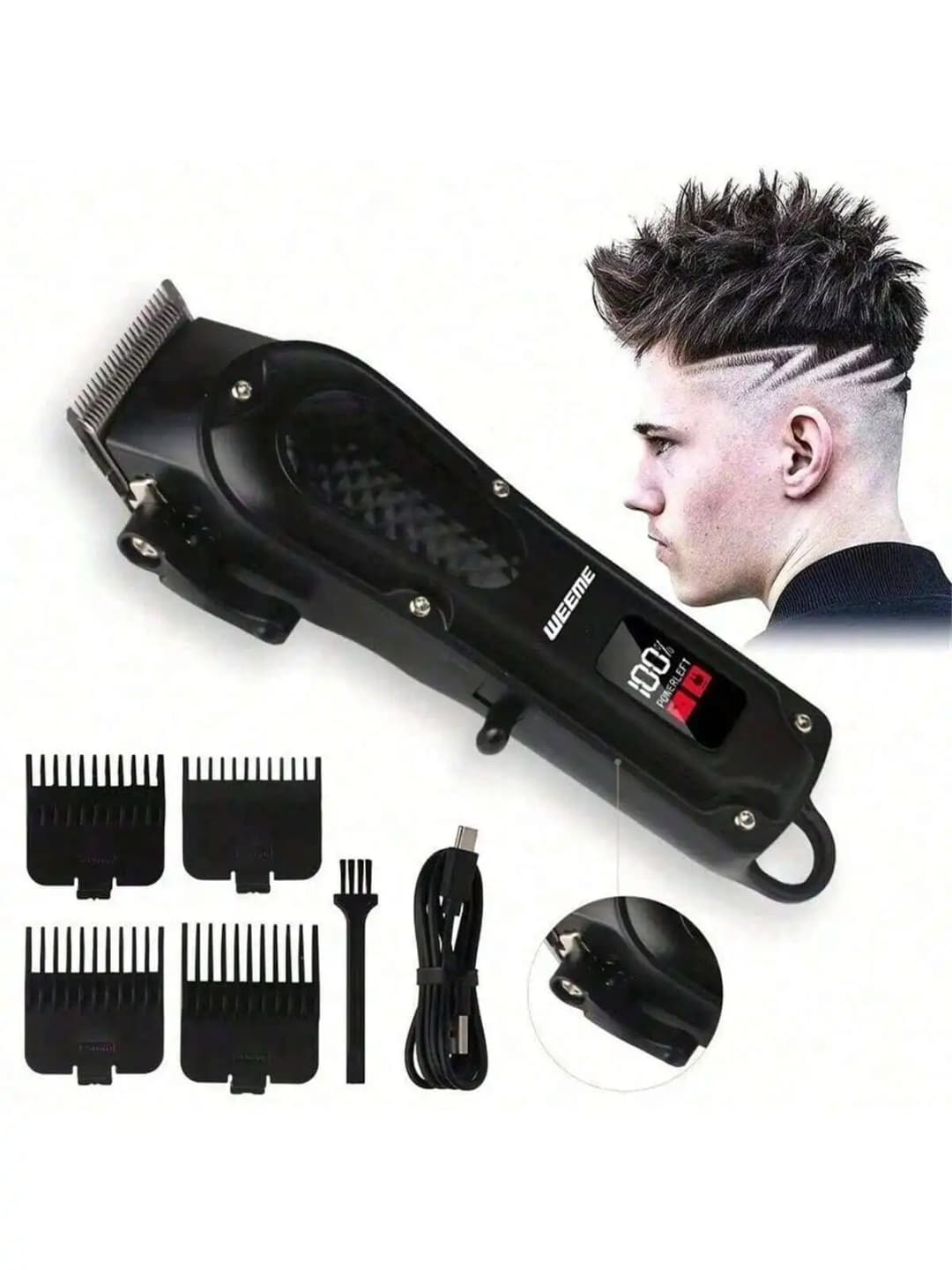 Professional USB Rechargeable Hair Clipper & Beard Trimmer, Cordless, Ideal Gift for Men - 2
