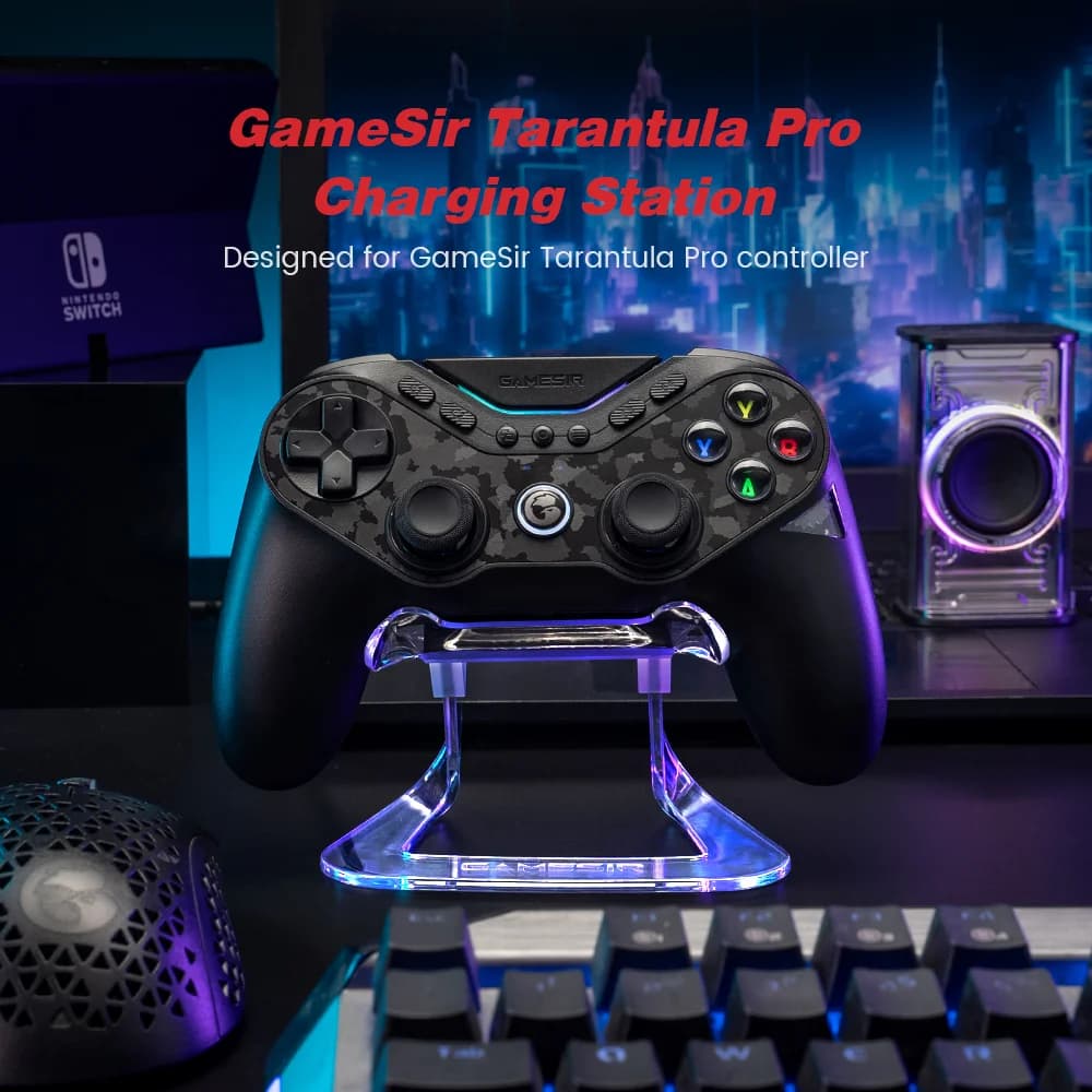 GameSir Nova Charging Station Cyclone 2 Tarantula Pro Controller Charging Dock Smart Start-Stop Charging RGB Light Strip - 3