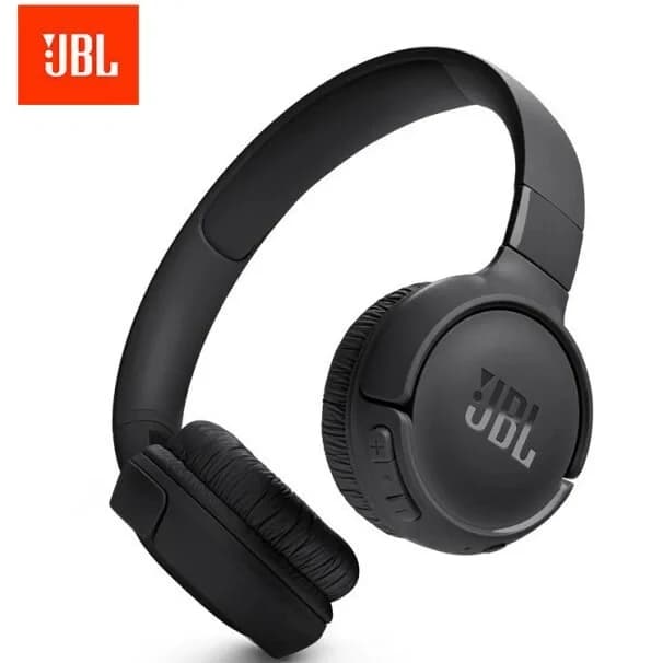 سماعات رأس لاسلكية أصلية JBL Tune 520 BT مع عصابة رأس ومكالمات بلوتوث 5.3/دعم التطبيق مع باس عميق وسماعة قابلة للطي