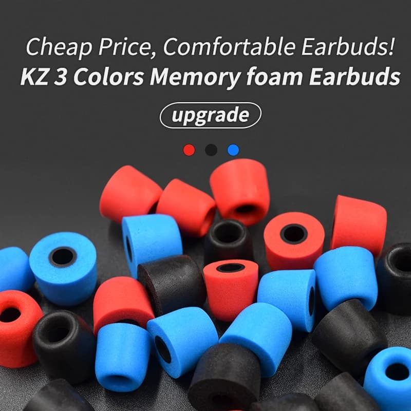 ‌KZ 6 pcs Memory Foam Ear Tips, Noise Isolating, Soft Fit for ZSX EDXPro PR3 - 2