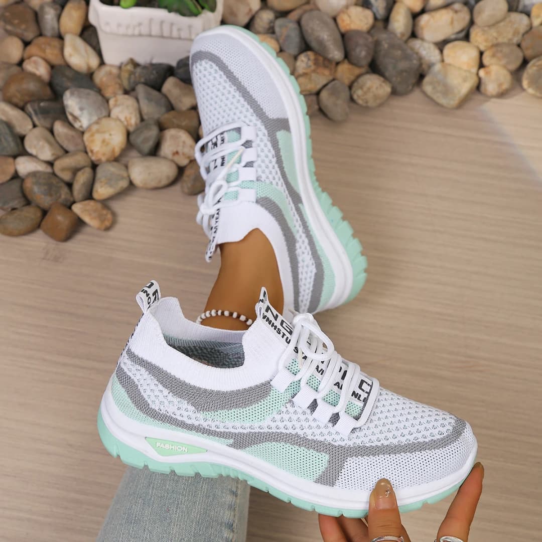 أحذية نسائية صيف 2026 حذاء رياضي كاجوال نمط جديد حذاء فردي بلونين، أحذية عمل كاجوال وعصرية متعددة الاستخدامات - 3