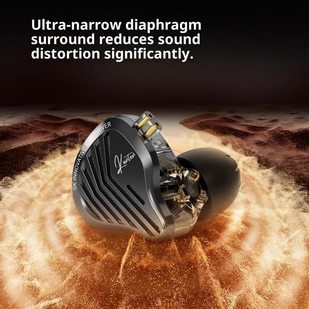 Kz Gk Kunten Dynamic Drive Headphones Hifi 2pin Heavy Bass Earbuds Metal Headphones Detachable Sports Gamer Headphones Custom - 4