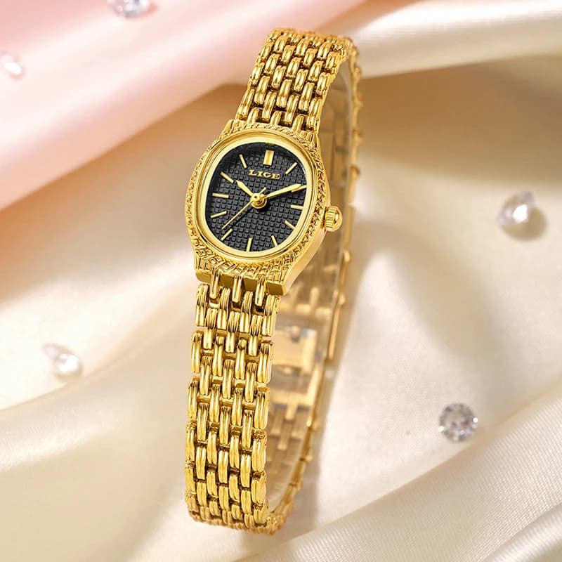 ساعات كوارتز جديدة للنساء من LIGE بسيطة فاخرة أنيقة ساعة معصم نسائية مقاومة للماء هدية للفتيات Relogio Feminino - 2