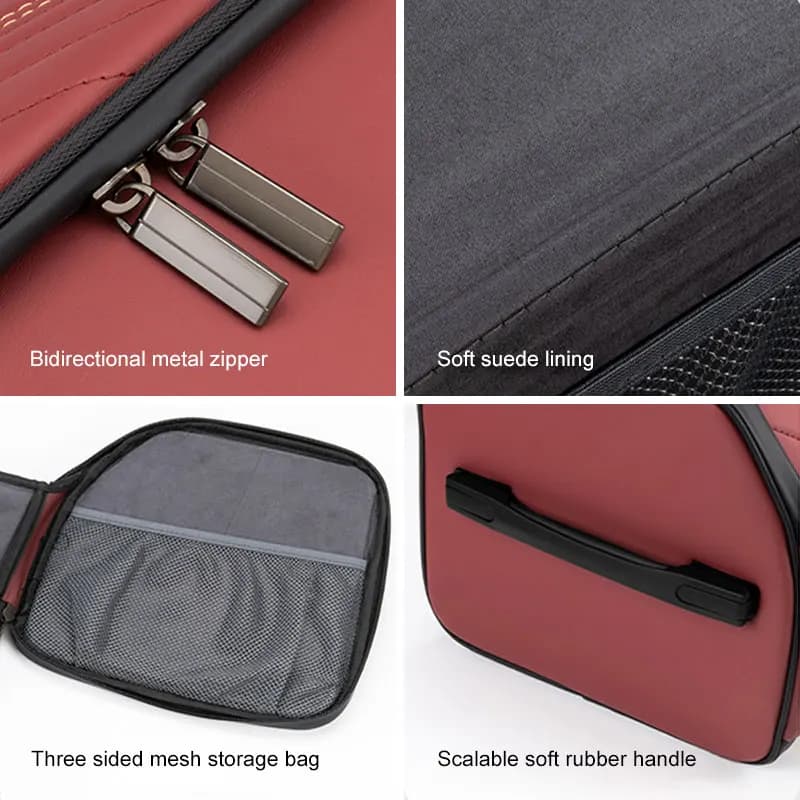 For BAIC Jishi Polestone 01 Rox 01 Car Trunk Organizer Box Large Capacity Folding Leahter Storage Bag Organizer Tidying Box ﻿ - 5