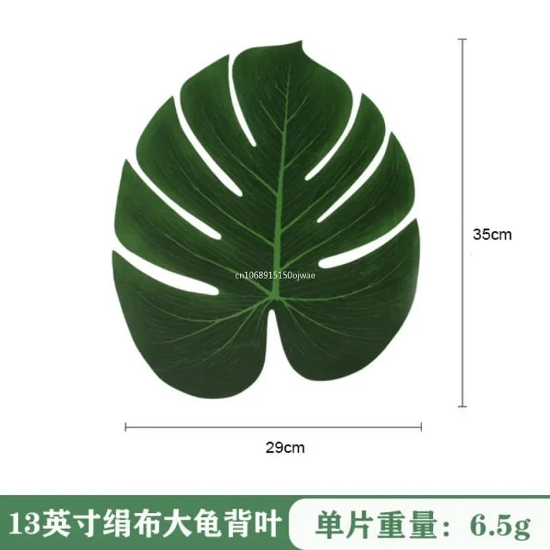 Artificial Tropical Palm Leaves Safari Jungle Decorations Hawaiian Luau Party Leaf Home Table Decor Wedding Birthday Supplies - 5