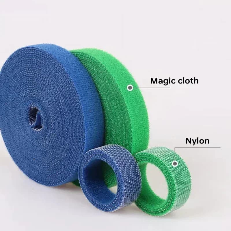 2/5 متر/لفة 12 مللي متر عرض منظم الكابلات كابل يو اس بي اللفاف إدارة النايلون الحرة قطع العلاقات ماوس سماعة الحبل ربطات كابل - 4