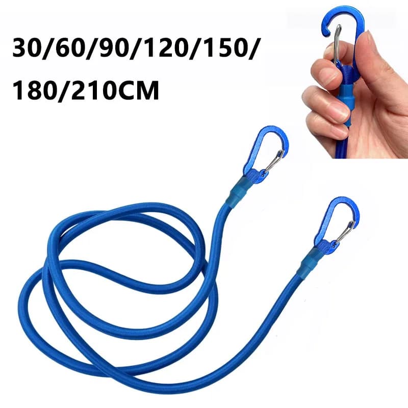 حبل مرن ثقيل الواجب 8 مم، 7 أنواع من الأشرطة المرنة، خطافات المشي، حبال تعبئة الأمتعة، إكسسوارات التخييم