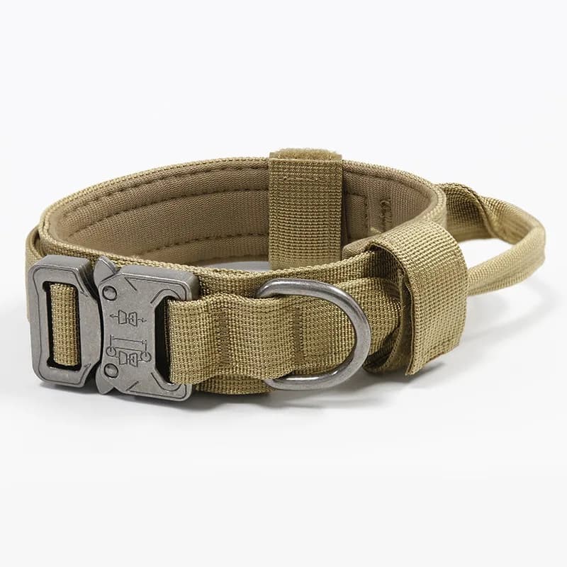 Tactical Dog Collar Adjustable Military Training Nylon Dog Necklace with Control Handle Heavy Metal Buckle for Medium Large Dog - 6