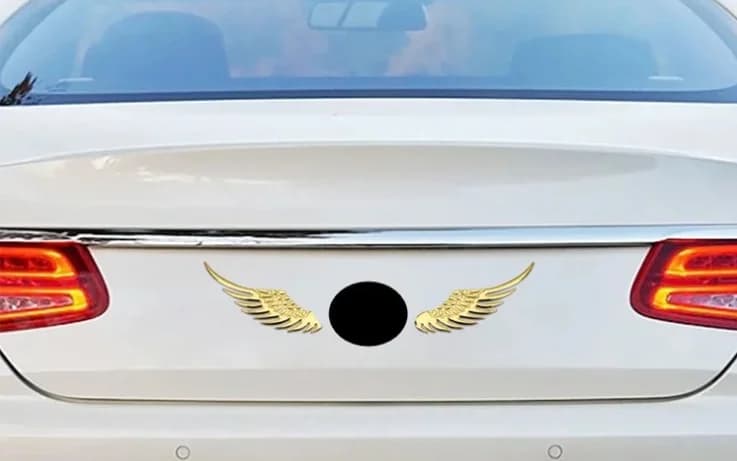 مجموعات هيكل إكسسوار ملصق سيارة أجنحة زينة صندوق سيارة ملصق سيارة أجنحة ملاك إبداعية شخصية - 6