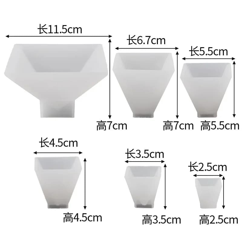 3D Pyramid Silicone Mold For DIY Crystal UV Epoxy Cubic Triangular Cone Home Decoration Arts and Crafts For Resin Model - 4