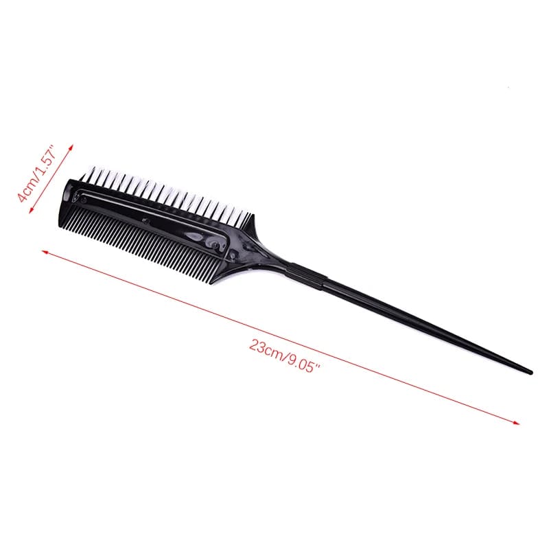 المهنية تصفيف الشعر ضعف الجانب صبغ مشط مع النايلون فرشاة تجفيف الشعر التلوين أمشاط فرشاة لون الشعر أدوات تصفيف الشعر - 6