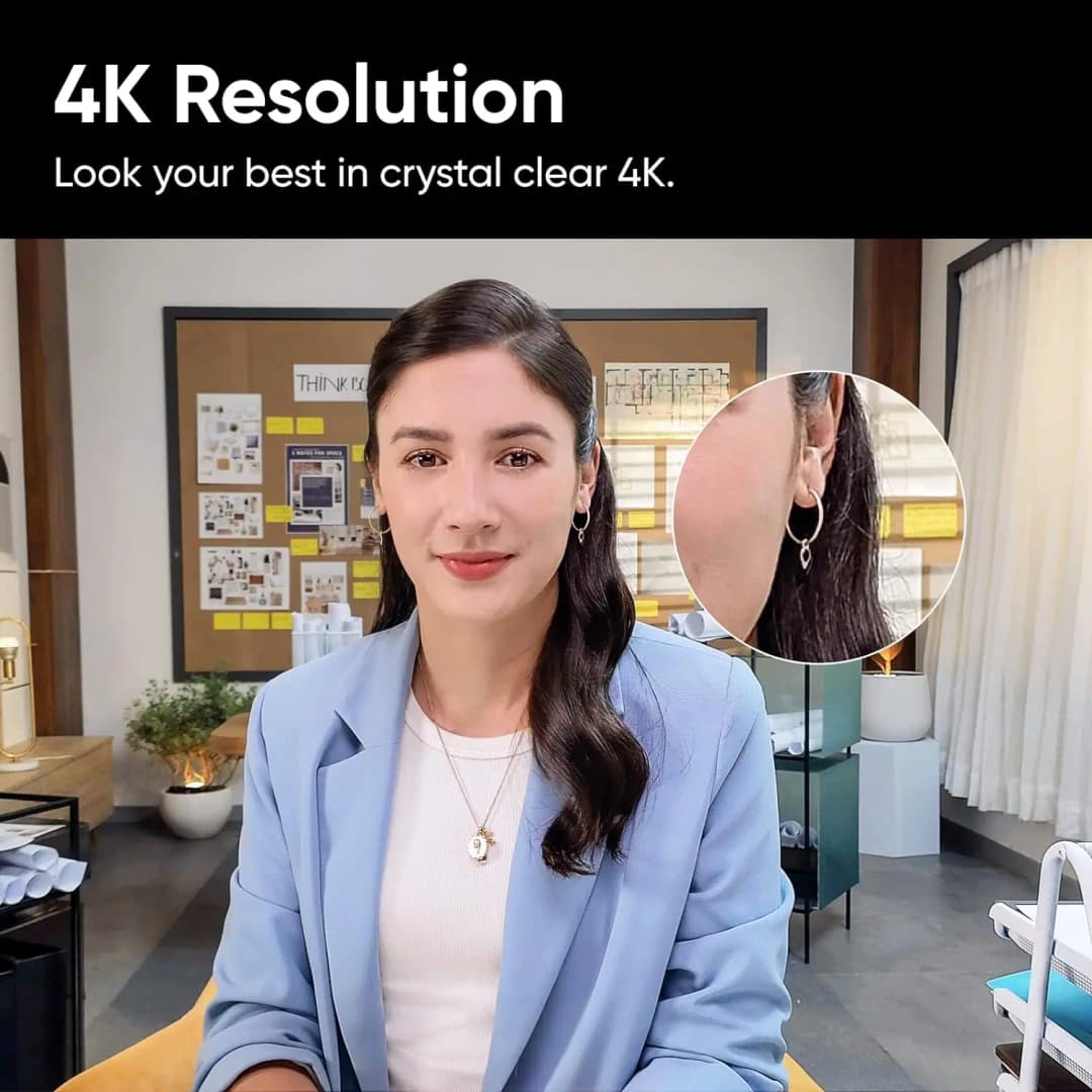 مجموعة ملصقات رسمية من Insta360 Link - كاميرا ويب PTZ بدقة 4K مع مستشعر 1/2 بوصة وتتبع الذكاء الاصطناعي والتحكم بالإيماءات وHDR وميكروفونات إلغاء الضوضاء - 3