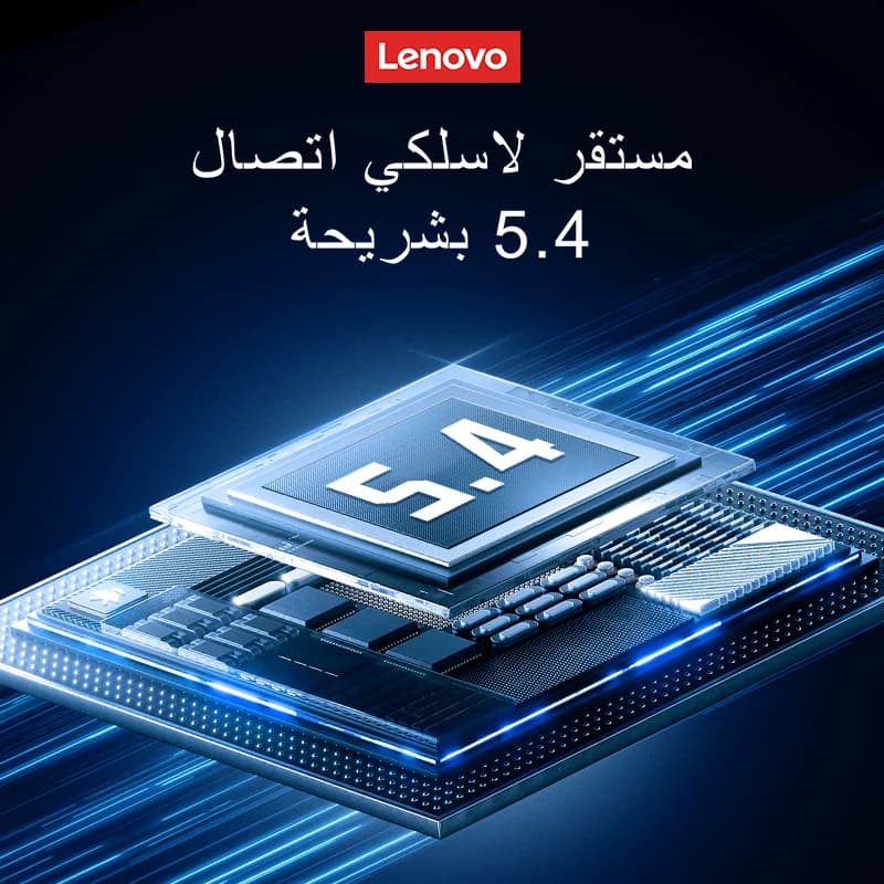 سماعات أذن لينوفو XT53 جديدة لاسلكية بلوتوث 5.4، شاشة LED رقمية، مقاومة للماء، سماعات ألعاب ذات تأخير منخفض - 5