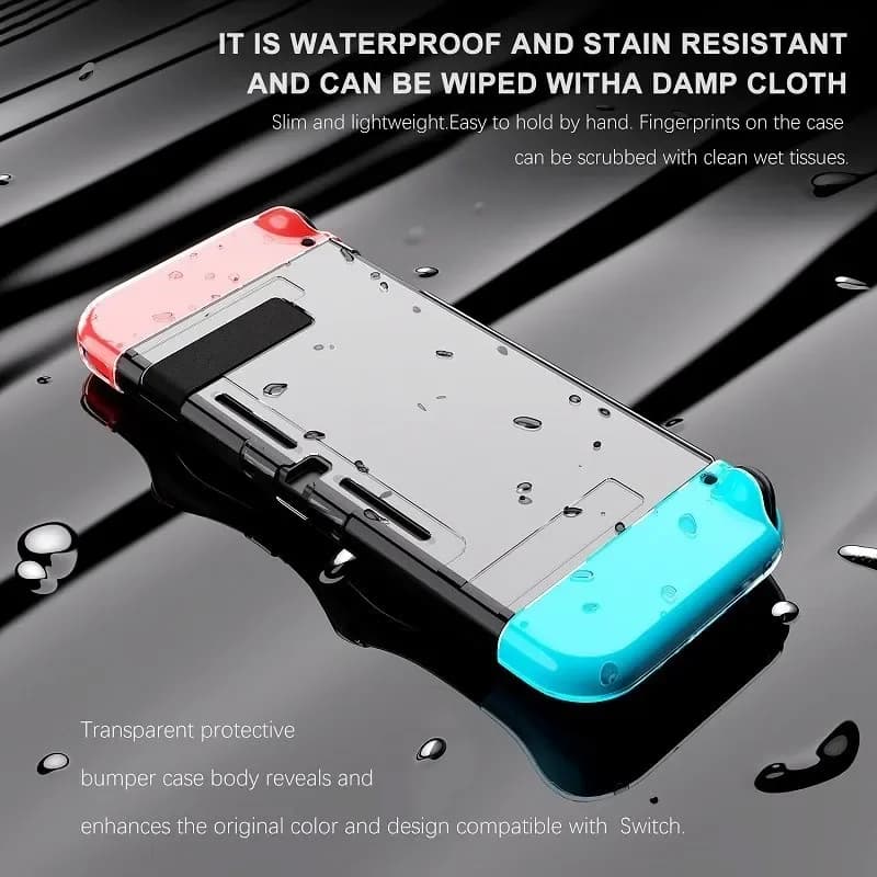 3 in 1 TPU Transparent Case Protective Cover for Nintendo Switch 1 Protector Shell Split Skin Thumb Grips for Switch Accessories - 2
