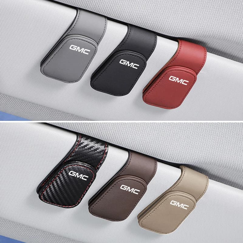 Car Interior Sunshade Card Ticket Storage Glasses Clip Accessories Tool For GMC Terrain Sierra 1500 Yukon Acadia Savana Hummer - 3