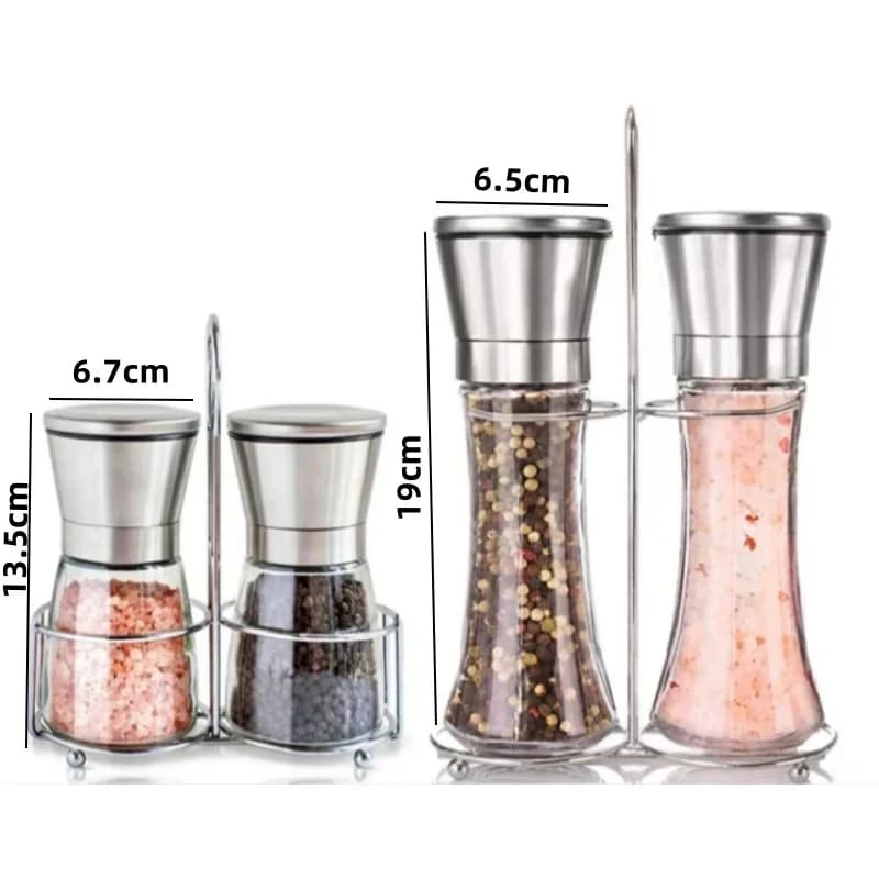 180/200ML Pepper Grinder Stainless Steel Glass Spice Bottle Salt Pepper Mill Manual Spice Grinder Mill Household Kitchen Gadgets - 6