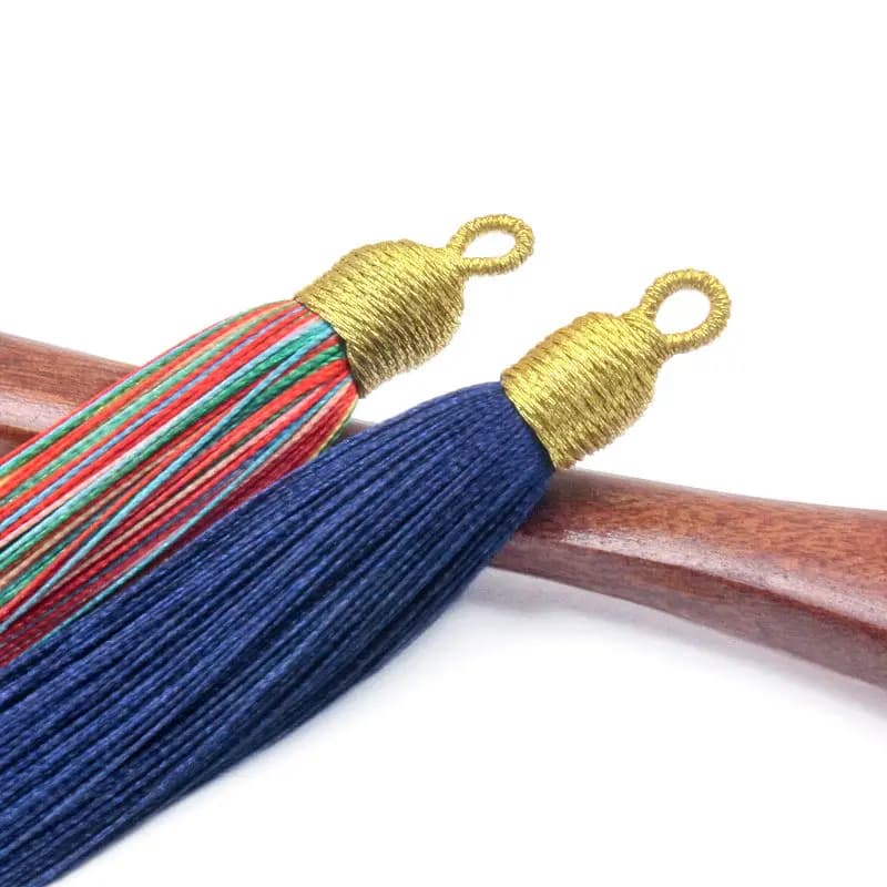 3 قطع/حزمة شرابة حرير 85 ملم شرابة DIY سلسلة مفاتيح خطافات أقراط قلادة صنع المجوهرات علامة كتاب حرف يدوية مواد تزيين الستائر - 4