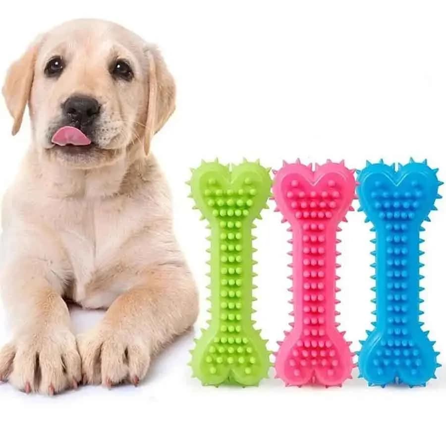 1/3pcs Pet Bone Shaped Dog Chew Toys Teeth Cleaning Chew Toys, Dog Rubber Toothbrush Stick Chew Toys For Training - 6