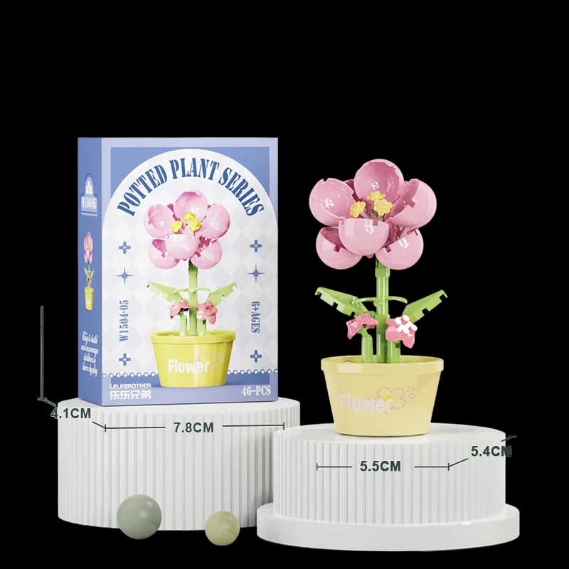 باقة زهرة صغيرة يمكنك صنعها بنفسك ألعاب مكعبات البناء للأطفال كتل الطوب للبالغين منشئ مجموعة بناء الطوب الصغير هدية - 6