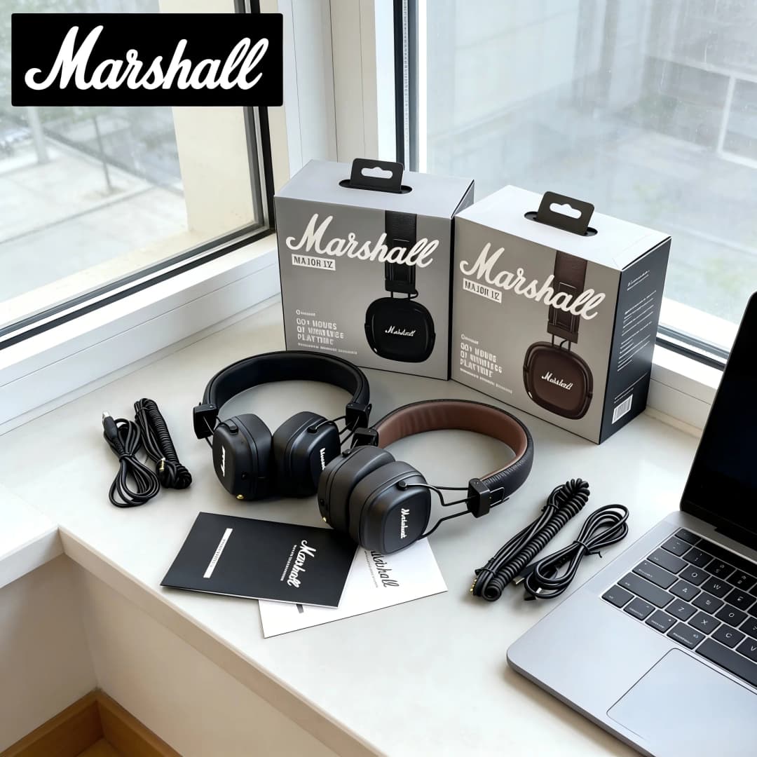 Marshall Major IV 4 On-Ear Wireless Headphones Foldable Bluetooth Headset Strong Bass Music Sport Earphones with Mic