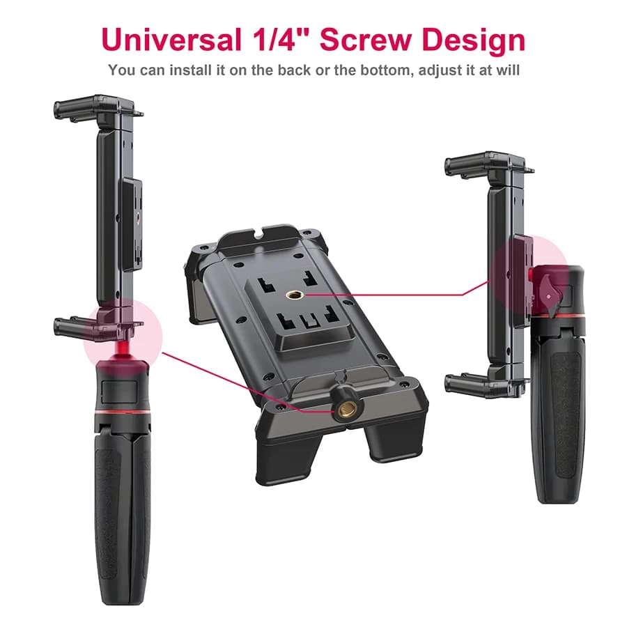 Tablet Holder Tripod Accessories for iPad Mobile Phone Universal Clip Fixer Portable Horizontal and Vertical Shooting - 2