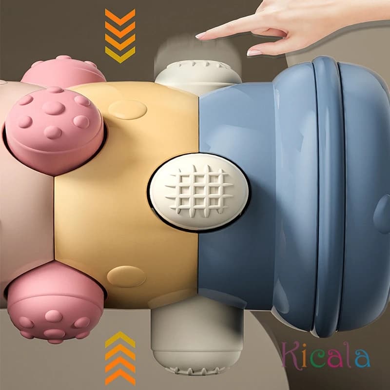 لعبة دحرجة زحف للأطفال نشاط تعليمي لياقة بدنية دحرجة تطور حسي وقت البطن للأطفال 0-12 شهرًا - 2