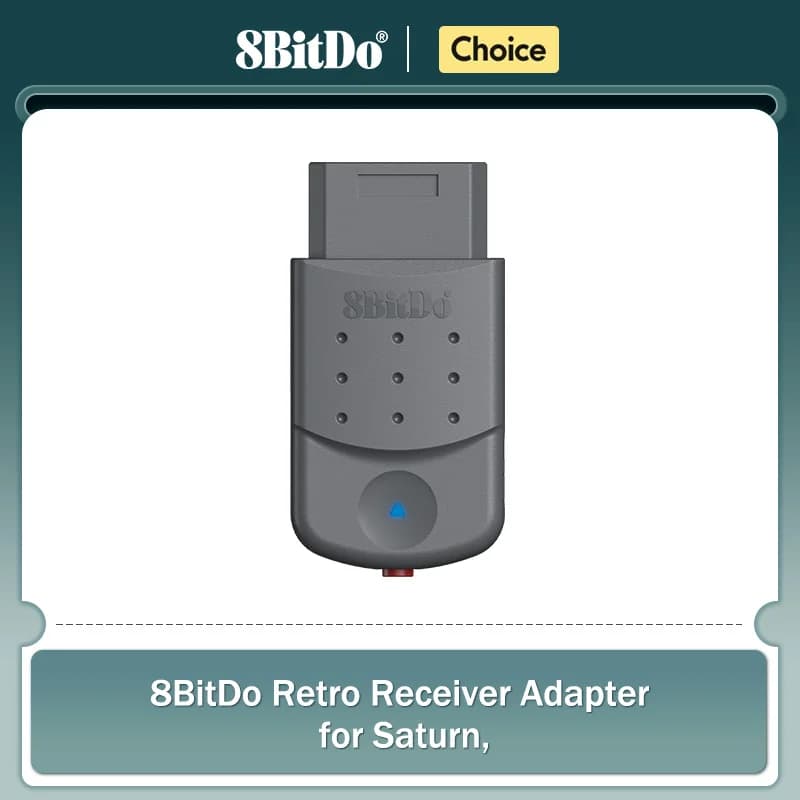 محول 8BitDo Retro Receiver لـ Saturn، Windows 11/ 12، متوافق مع Xbox Series، Xbox One، Switch Pro، وحدة تحكم PS5، PS4