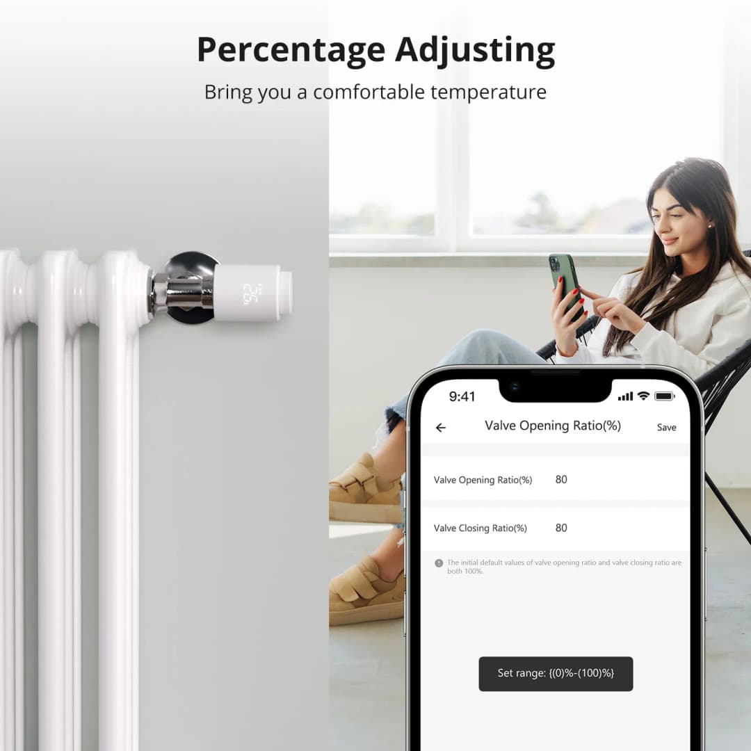 صمام مشعاع حراري ذكي SONOFF TRVZB صمام تحكم في درجة حرارة سخان ذكي يعمل بتقنية Zigbee يدعم Alexa و ZHA و 2mqtt - 5