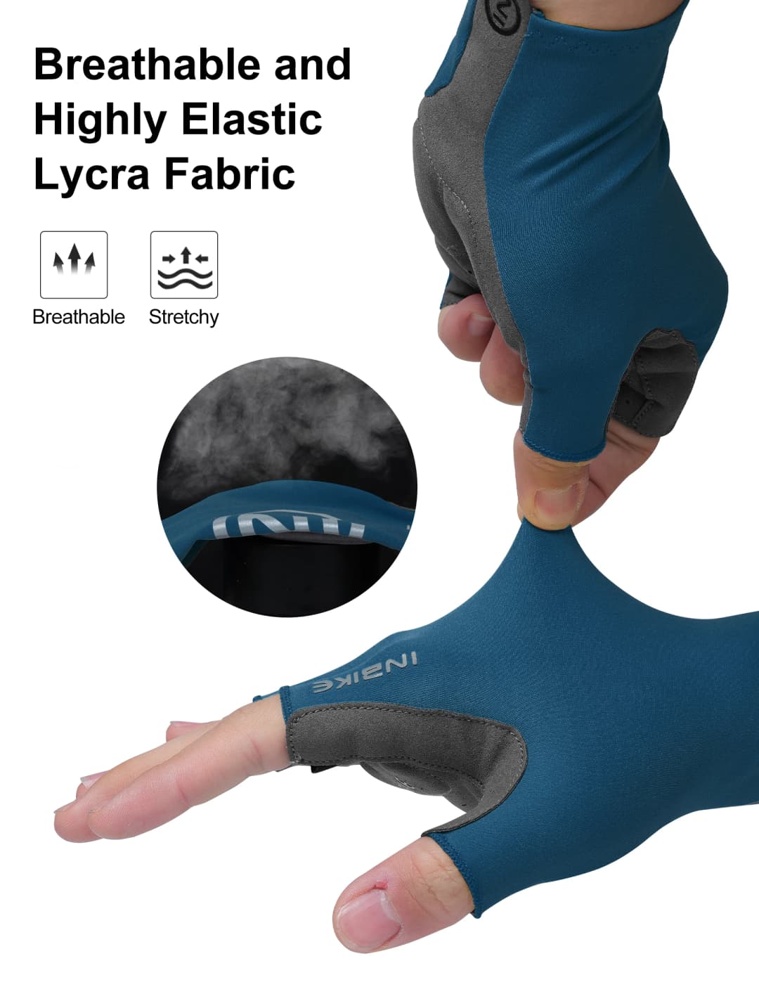 INBIKE Cycling Gloves Summer MTB Bike Gloves for Men Biking Gloves Gel Padded Half Finger Road Bike Bicycle Gloves Accessories - 3