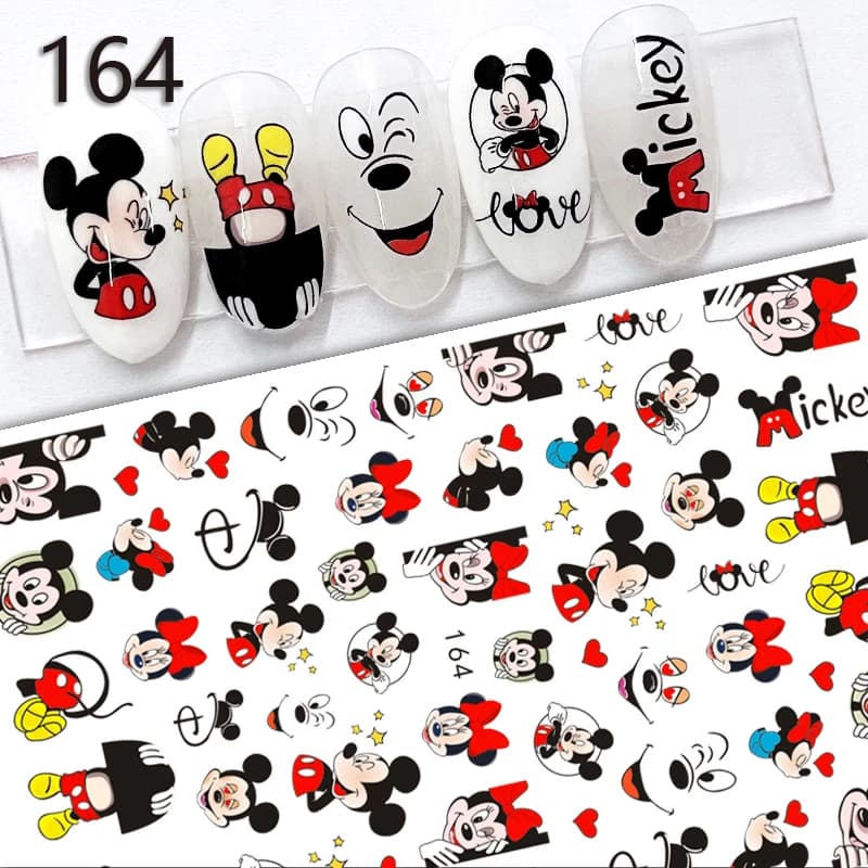 New 3D Cartoon Nail Stickers Nail Art Decoration Disney Mickey Stitch Stickers Nail Art Decals DIY Anime Nail Art Supplies - 2