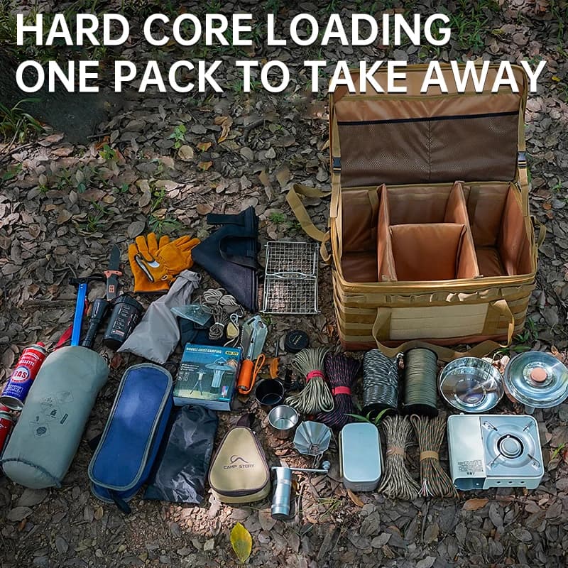 حقيبة تخزين خارجية سعة 30-60 لتر لمعدات التخييم متعددة الأغراض - 4