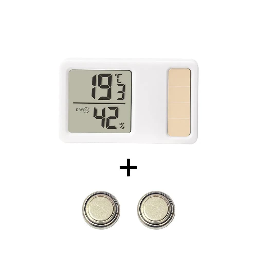 Solar power Temperature and Humidity Meter Mini Portable Humidity Digital Electronic Temperature Detection Meter for Bedroom - 6
