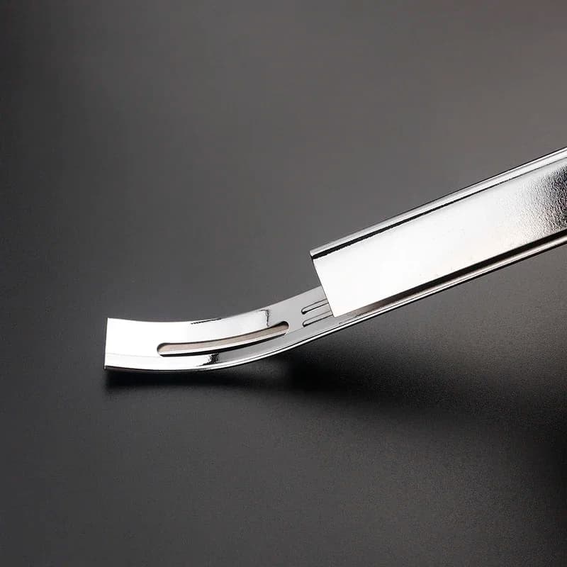 1Set Metal Leather Safety Beveler DIY Cutting Tool Kits with 3Pcs Replacement Skiver Blade,  Thinning Leather Craft-Black/Silver - 4