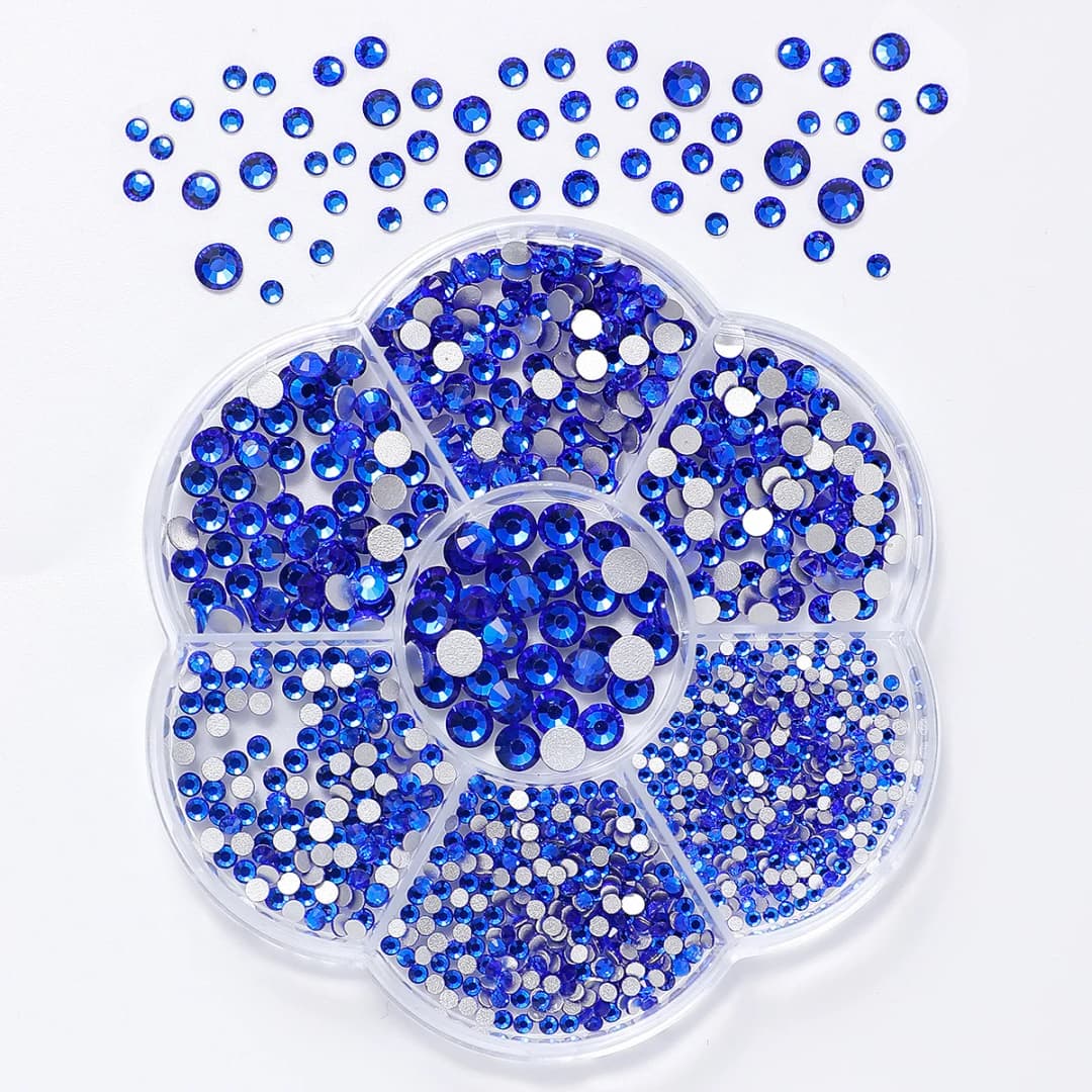 SS4-SS20 Multi-size Red Blue Crystal Nail Rhinestones Flatback Crystal Clear Diamond Gems DIY Nail Art Decorations Strass Stones - 3