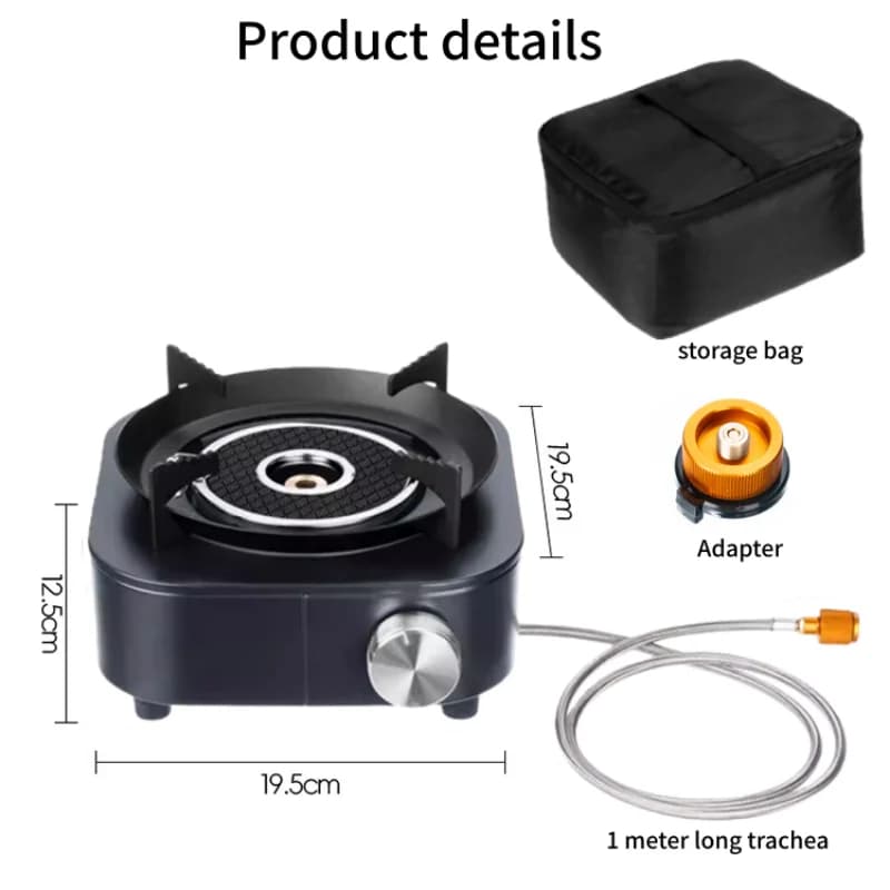 Portable outdoor gas stove, windproof design camping stove, multifunctional outdoor picnic stove, suitable for camping trips - 6