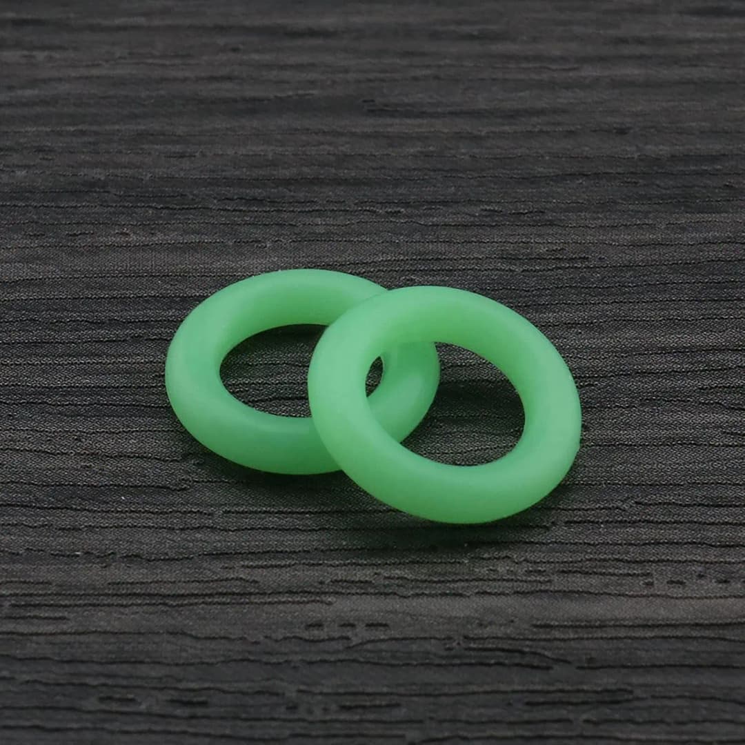 Outdoor Tent peg Glow in The Dark Silicone Green Fishing  Camping Peg Rings Tent Pegs Accessories for Night Warning - 3