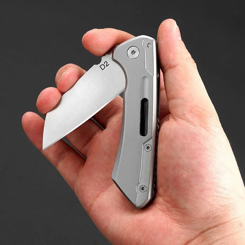 Outdoor multi-functional folding knife, mini high-hardness D2 steel fruit knife, paring knife, wild survival portable knife - 2