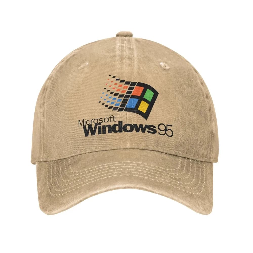 2025 Summer Windows 95 Galaxy Baseball Cap Vintage Distressed Washed Sun Cap Men Women Outdoor All Seasons Travel Gift Caps Hat