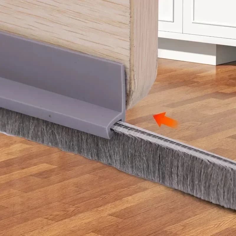 Door Sealing Strip Self-adhesive Door Bottom Gap Filling Sealing Strips Insect Proof Brush Strip Windproof Soundproof Door Tape - 2