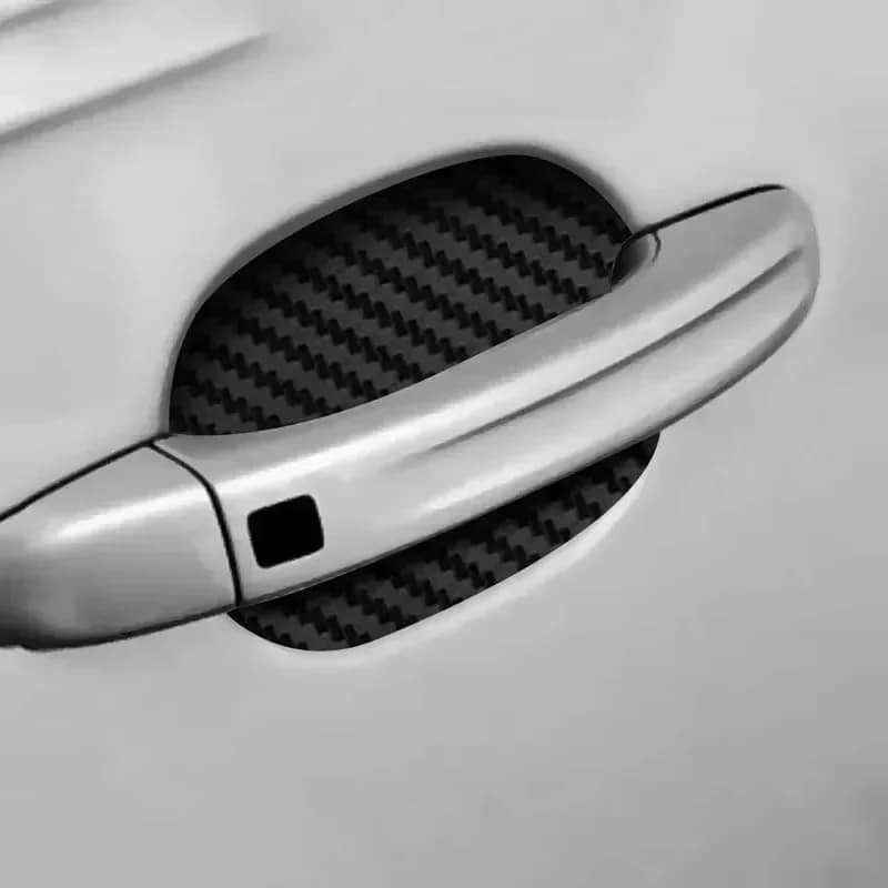 4Pcs/Set Car Door Sticker Carbon Fiber Scratches Resistant Cover Auto Handle Protection Film Exterior Styling Accessories - 3