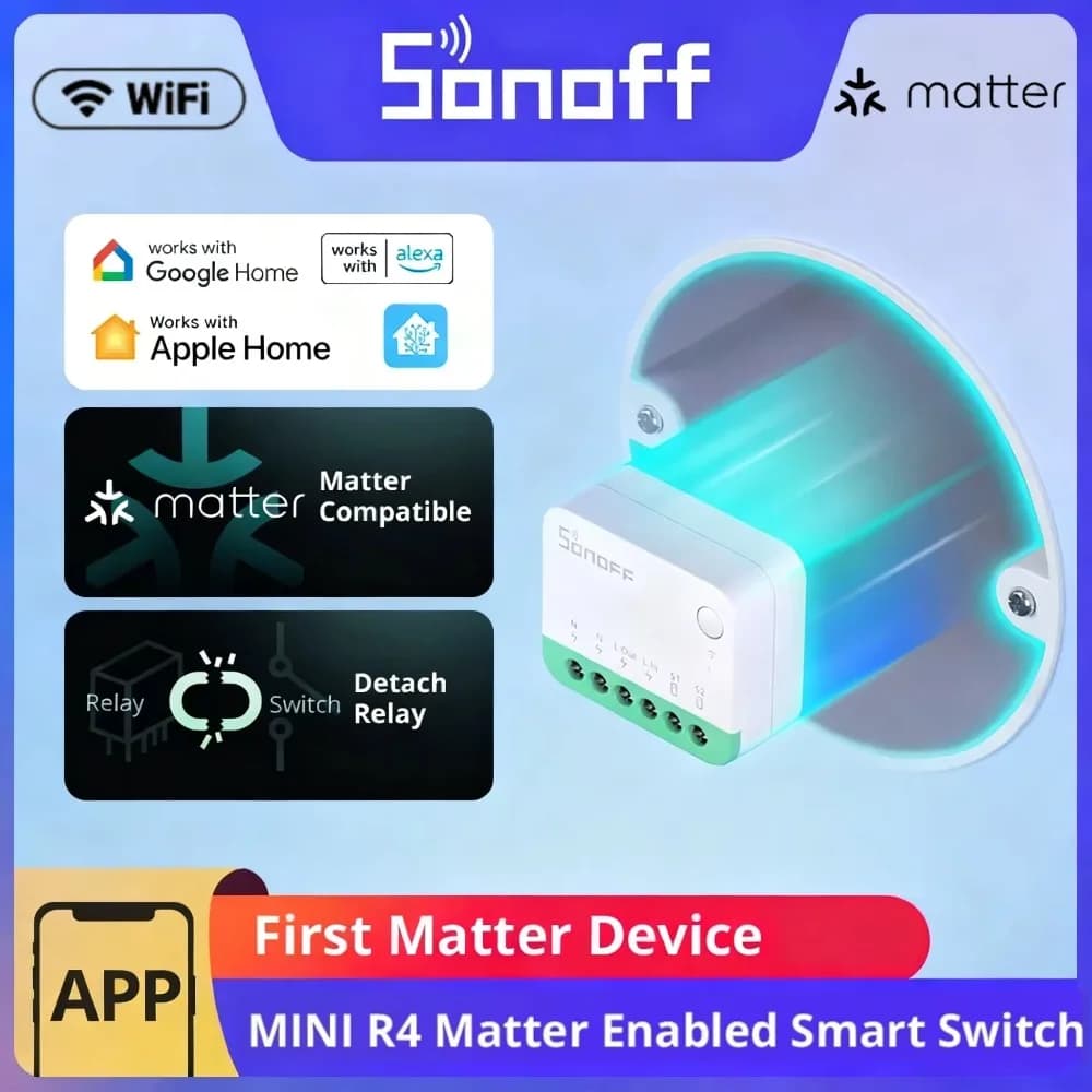SONOFF MINI R4 Matter MINIR4M Matter Relay Sonoff Mini R4 Extreme Wifi Smart Switch Matter with Alexa Google Home Homekit