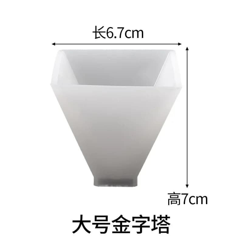 3D Pyramid Silicone Mold For DIY Crystal UV Epoxy Cubic Triangular Cone Home Decoration Arts and Crafts For Resin Model - 5