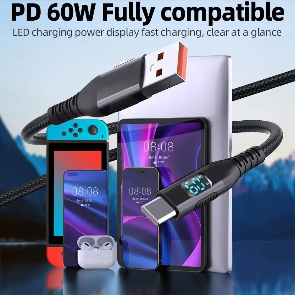 LAIHONEN 1/2 قطعة كابل شحن سريع من USB-C إلى USB-C، نايلون مضفر، لسلسلة آيفون 15، وسامسونج S21-S8 ونوت20-7 وA71 وA51 وA32 وLG موتو PS5 - 5