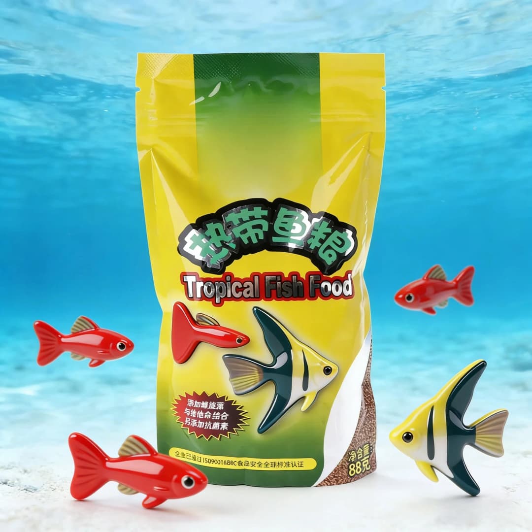 Tropical Fish Food - 88g, High Protein Nutritious Formula, Added Antibiotics for Aquarium Tropical Fish - 2